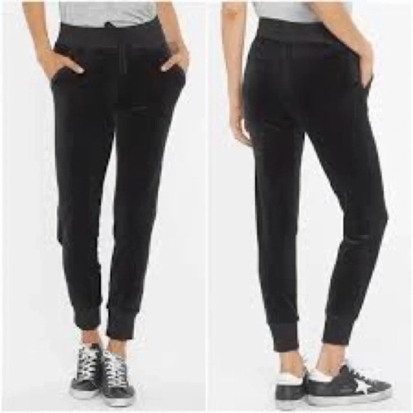 House of Harlow 1960 Nicole Richie Black Velvet Jogger Pants - NWOT - Medium - Picture 1 of 7